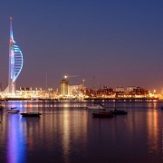 Emirates Spinnaker Tower at night