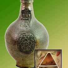The Museum of Witchcraft - Bellermine Witch Bottle used for house protection >Images by John Hooper Hoopix / MoW<