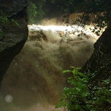 Aberdulais Falls - Aberdulais Falls in full spate by DHW NT