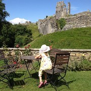 A sunny day overlooking Corfe Castle by fuzzyfish