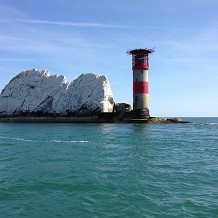 The Needles Park - The needs, and lighthouse (complete with heli-pad) by Fuzzyfish1000