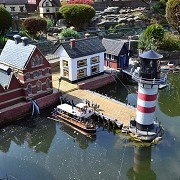 Lighthouse & harbour at Bekonscot model village. by Londoner03