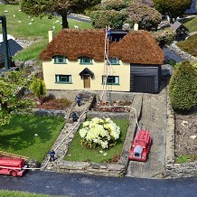 Bekonscot Model Village & Railway - 'House on fire' at Bekonscot model village. by Londoner03